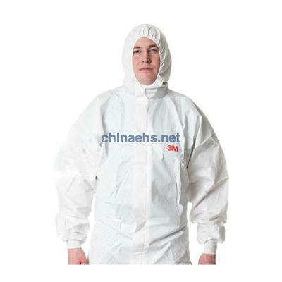 3M 4535白色帶帽連體防護服(透氣后背)(Type5&6類防護)原4640
