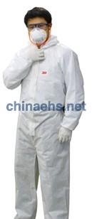 3M 4620 白色帶帽連體防護(hù)服(Type5&6類防護(hù))