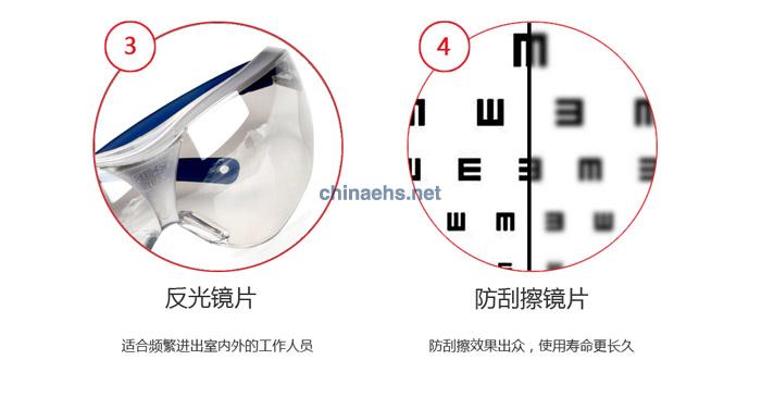 3M 10436中國(guó)款流線型防護(hù)眼鏡（戶內(nèi)/戶外鏡面反光鏡片，防刮擦）